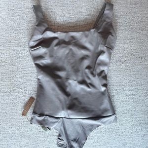 Skims leather body suit